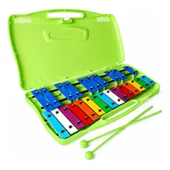 GENERICO - Metalófono 25 Notas Infantil Musical Educativo con Estuche y Baquetas – Color verde