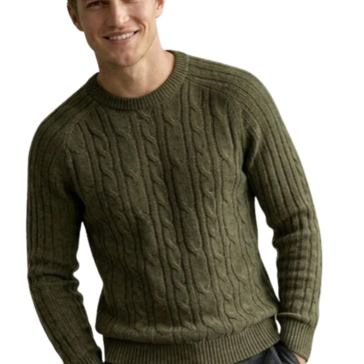 LOOK SHOP - Sweater Hombre Chaleco Lana. Diseño Trenzado Invierno 7261