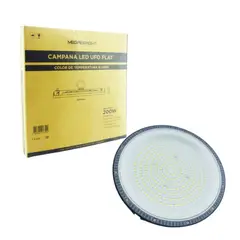 MEGABRIGHT - Campana LED De 200 Watt, 286 LED Modelo UFO Marca A 6000K Con Gancho Para Colgar