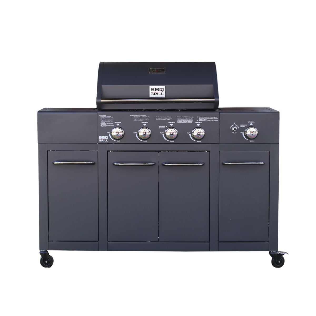 BBQ GRILL - Parrilla Gas Buffalo Grey 4+1 Q + Funda de Regalo