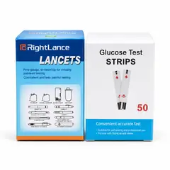 DOPA - Kit Tiras Reactivas Glucosa + Lancetas Estériles Medidor Azu