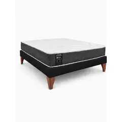 GENERICO - Base 1 Plaza Negro + Colchon