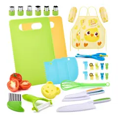 GENERICO - 33 Utensilios Set De Cocina Montessori Para Niños Juego BELUG