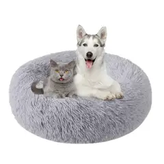 GENERICO - Camas para perros gatos Peludas Antiestrés 60cm