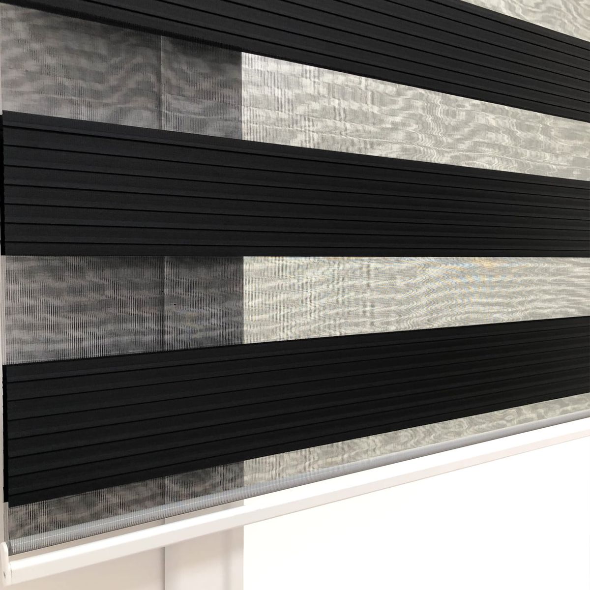 GENERICO - Cortina Persiana Roller Zebra Negra 60x200