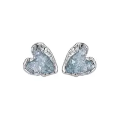 LUX JOYAS - AROS ALEACIÓN CORAZÓN AQUA