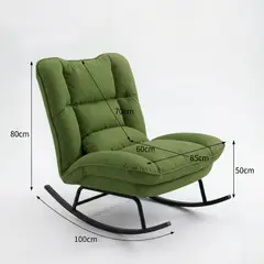GENERICO - Sillon Mecedor Reclinable Peluche 5 Posiciones 200kg