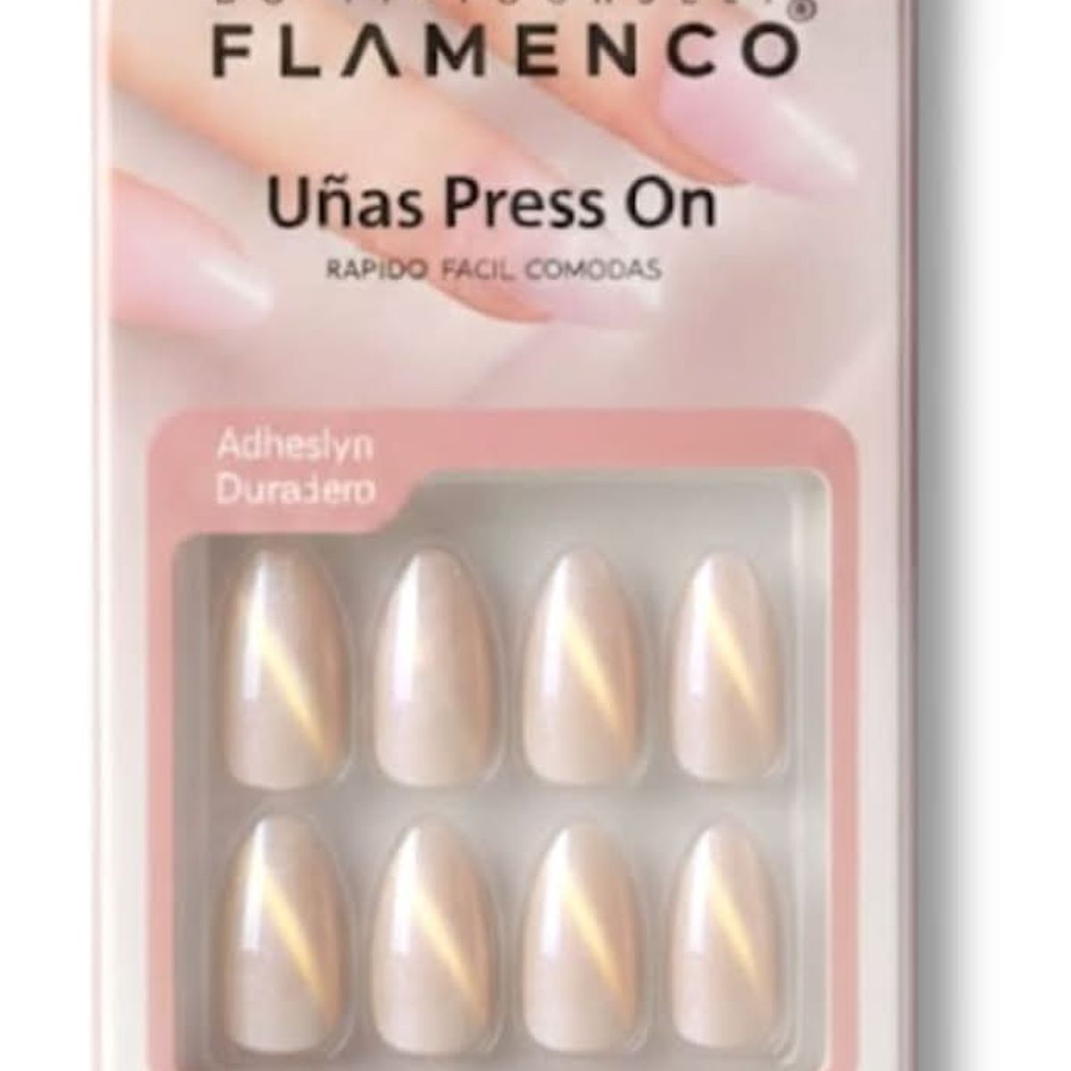FLAMENCO - Uñas Press - On Con Ojo De Gato