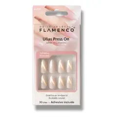 FLAMENCO - Uñas Press - On Con Ojo De Gato