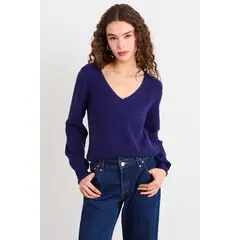 IO - Sweater Liso Mujer Azul