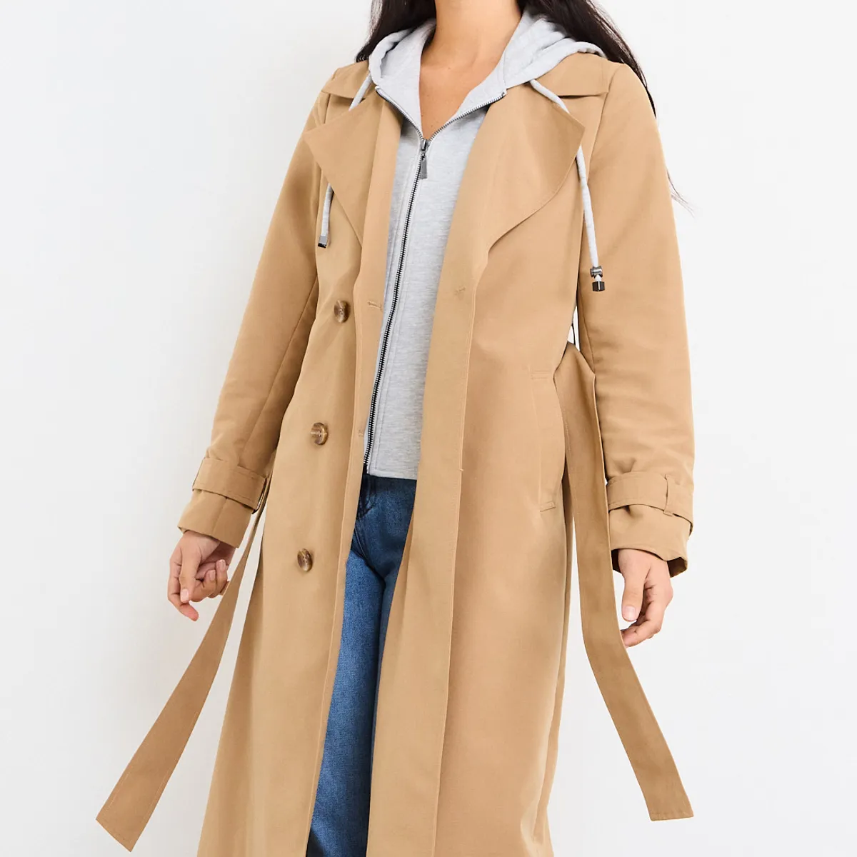 IO - Trench Liso Mujer Avellana Io