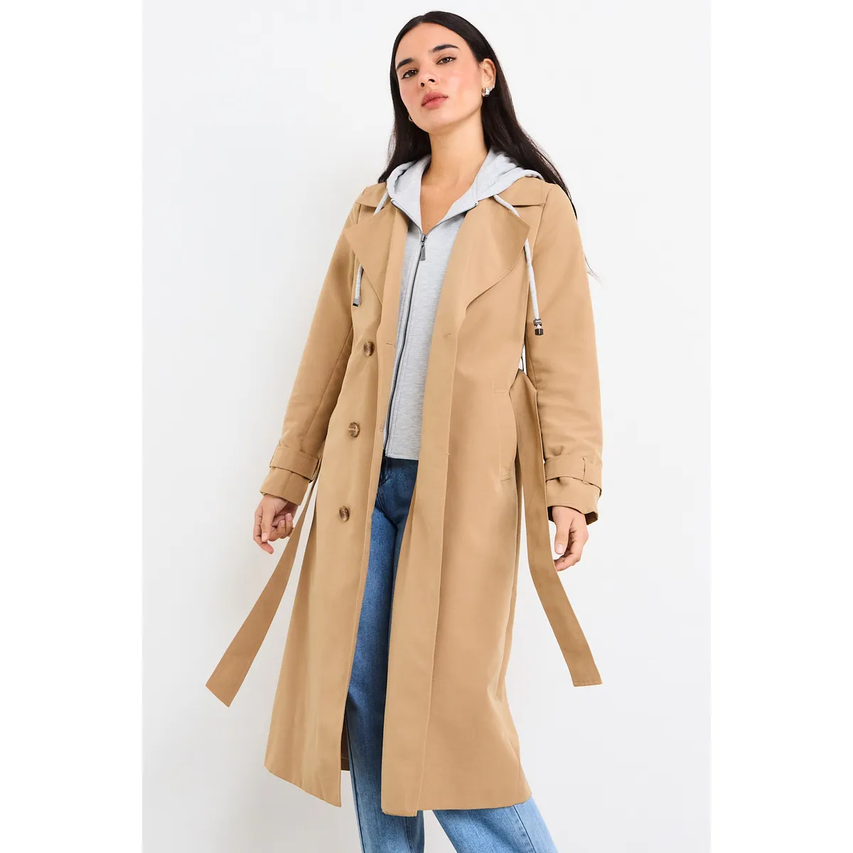 IO - Trench Liso Mujer Avellana Io