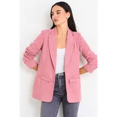 IO - Blazer Liso Mujer Rosa