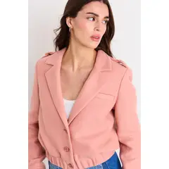 IO - Casaca Lisa Mujer Rosa