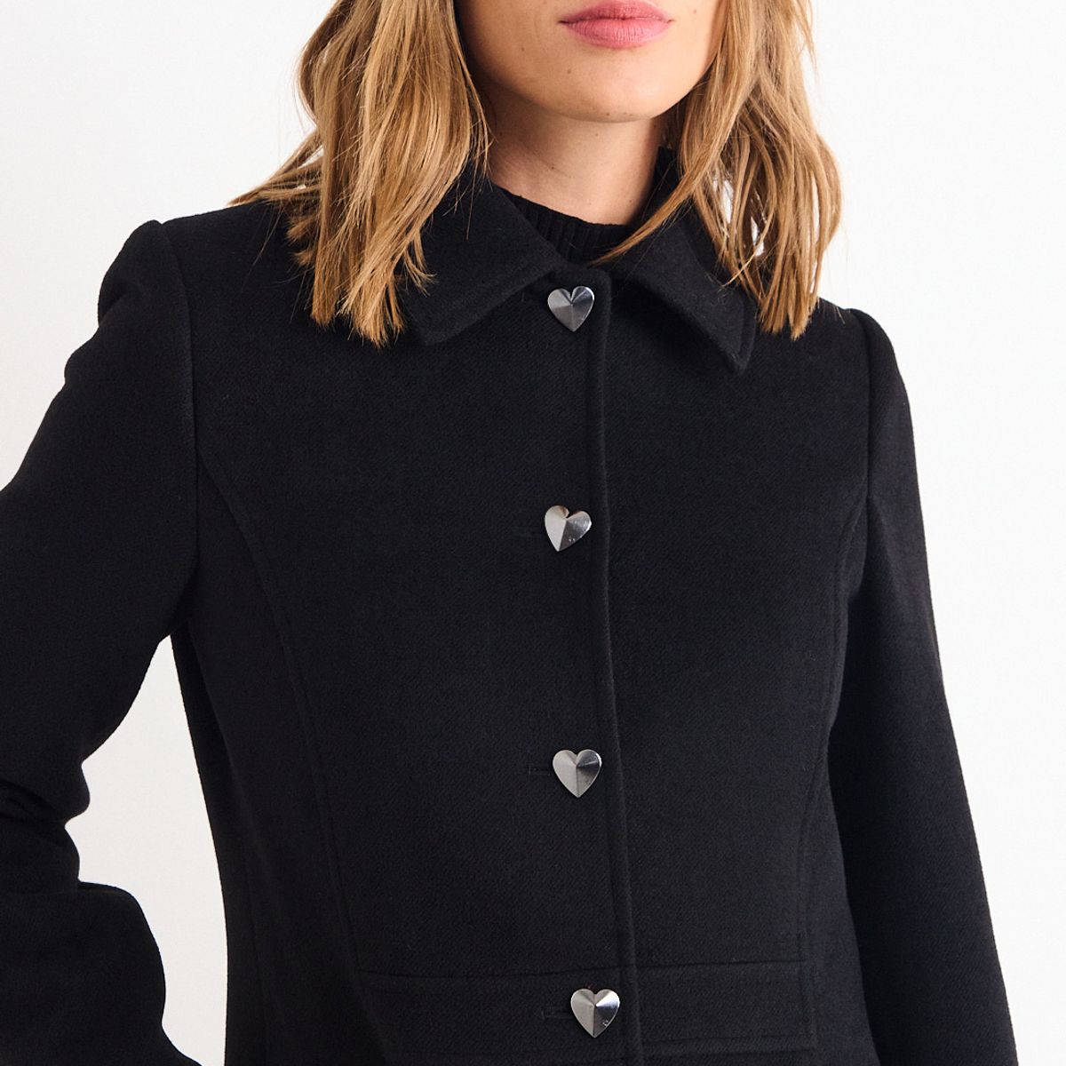 IO - Chaqueton Liso Mujer Negro Io