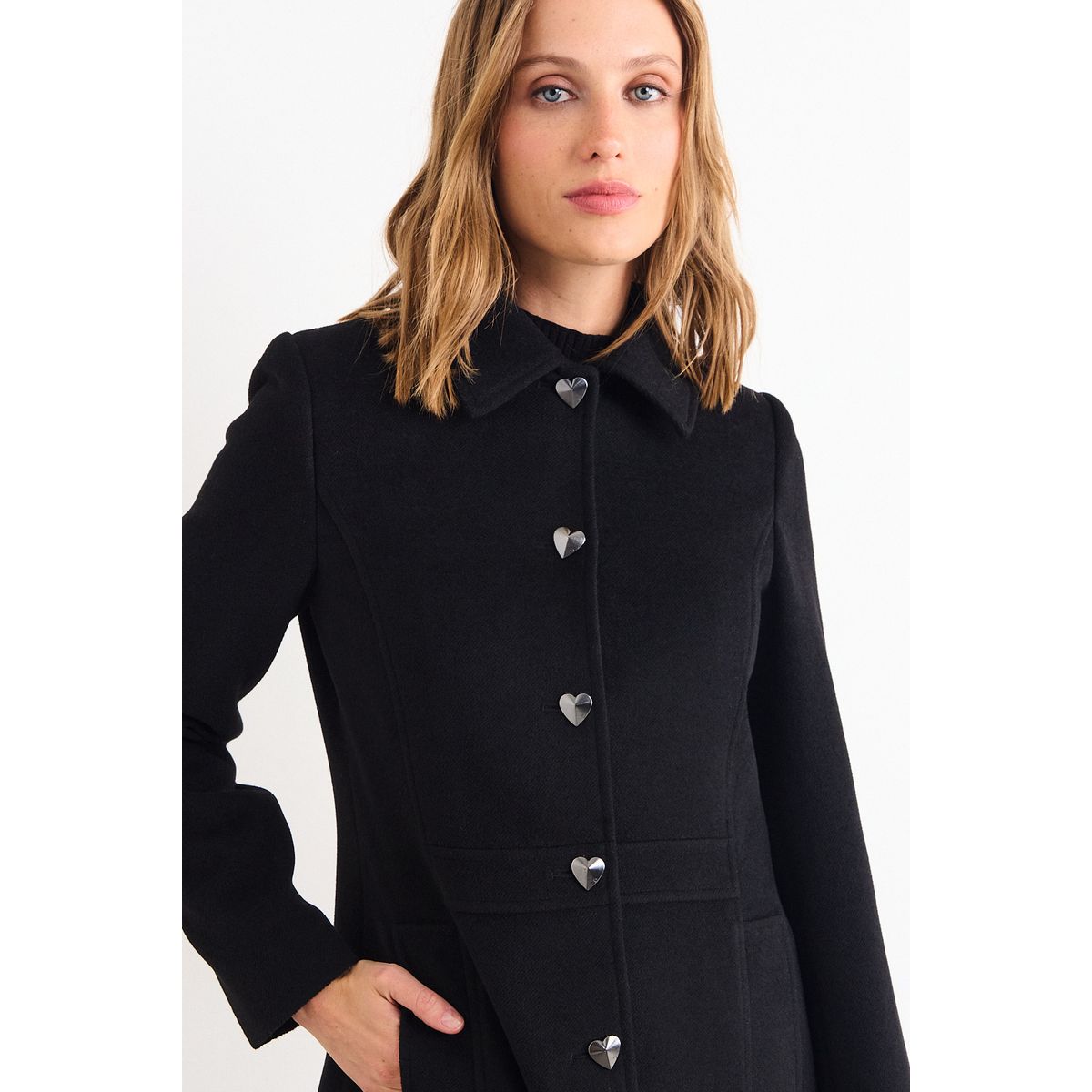 IO - Chaqueton Liso Mujer Negro Io