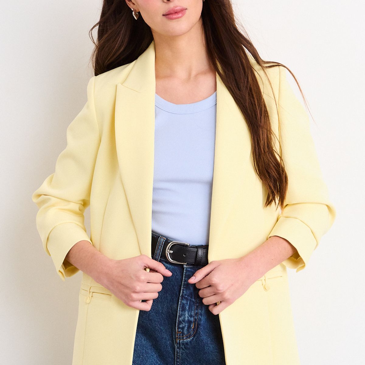 IO - Blazer Liso Mujer Amarillo Io
