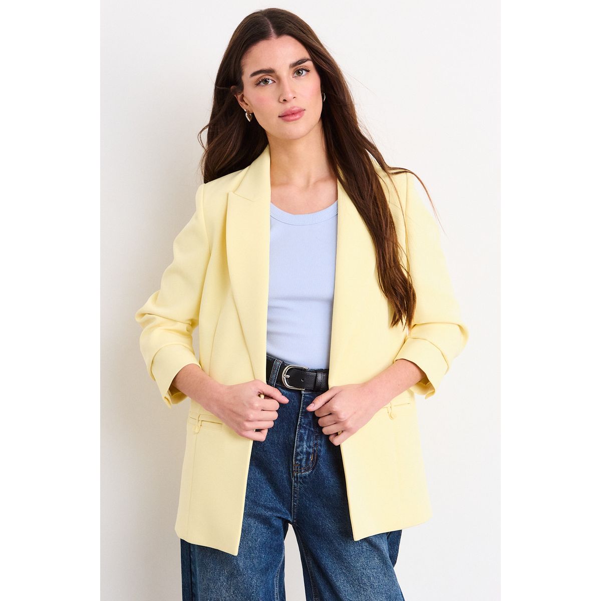 IO - Blazer Liso Mujer Amarillo Io