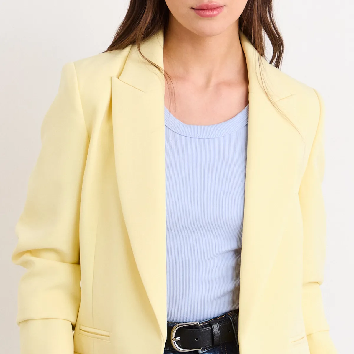 IO - Blazer Liso Mujer Amarillo Io