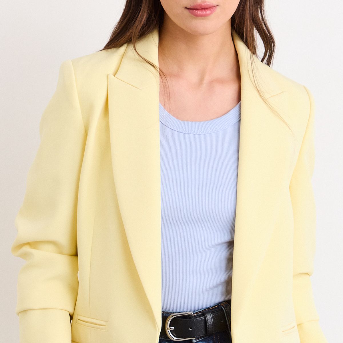 IO - Blazer Liso Mujer Amarillo Io