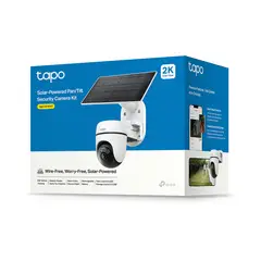 TP LINK - Set Smart Cámara Outdoor Tapo C610 giro 360 2k Wi-Fi con Panel Solar 10W