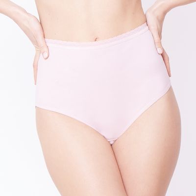 Imagen 2 del producto Pack De 2 Calzones Cintura Alta Detalle Encaje Mujer