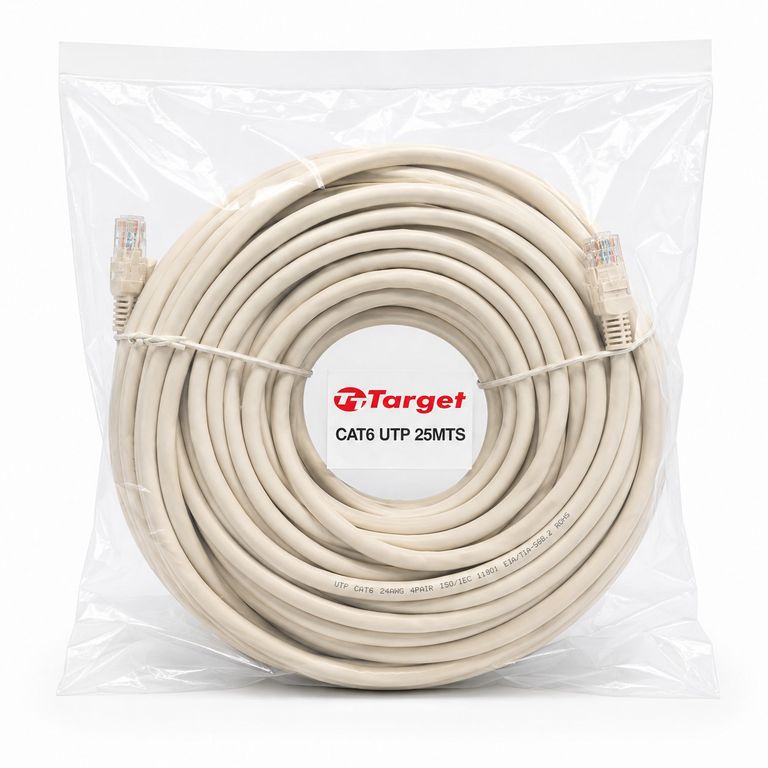 TARGET Cable de Red 25 mts Patch Cord UTP Cat 6