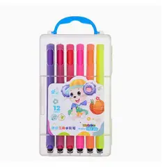 GENERICO - Plumones 12 Colores con Estuche