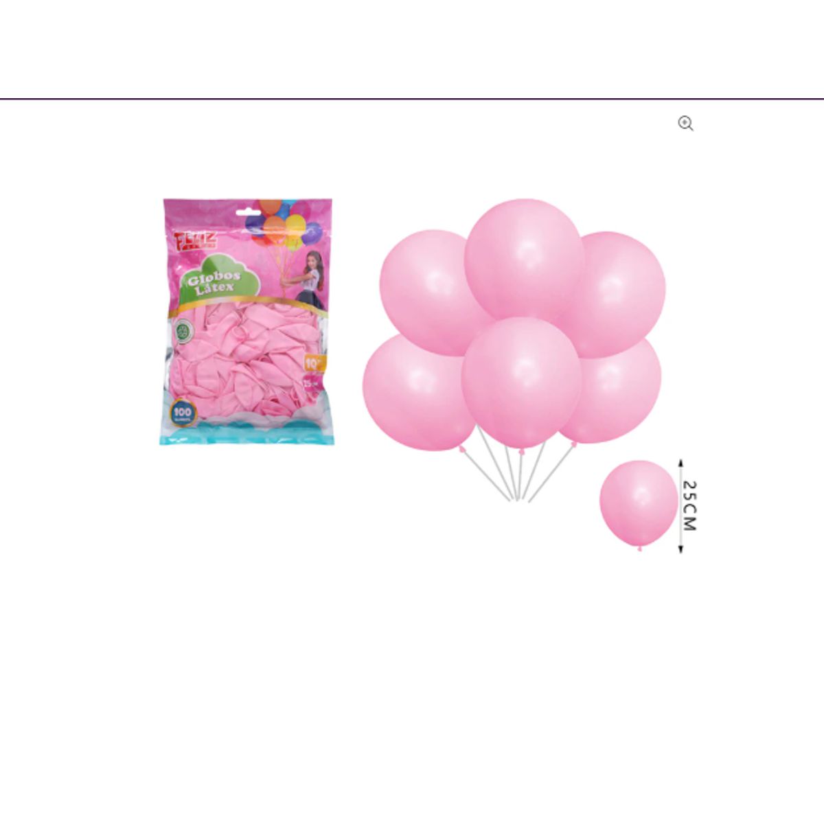 GENERICO - Globos Rosadito 25cm 100 Unidades