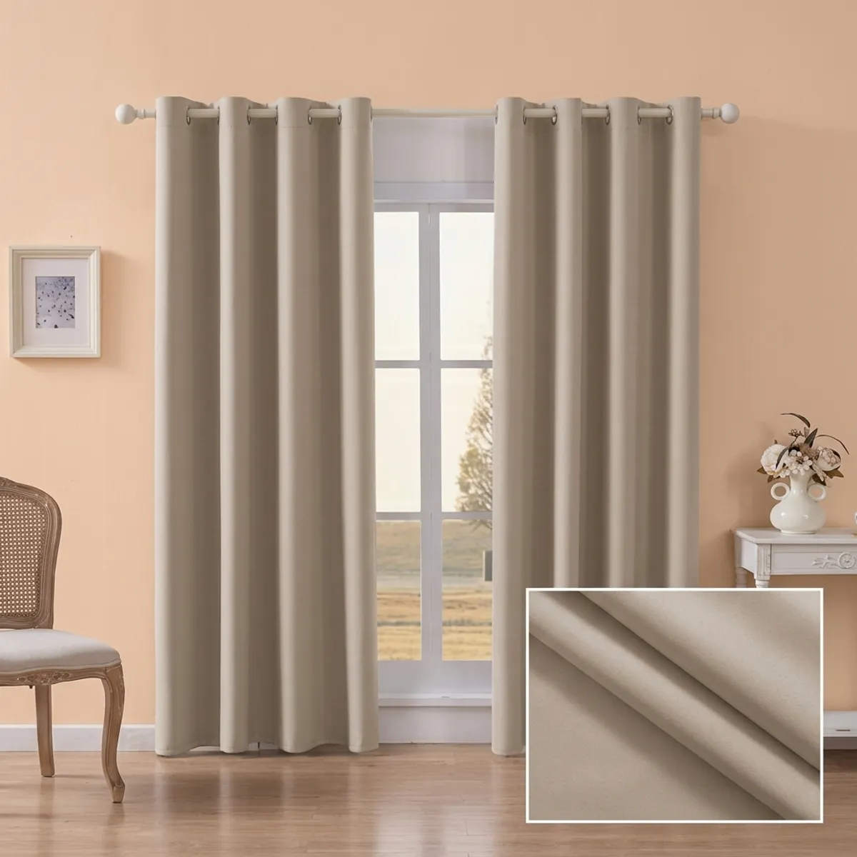 GENERICO - Set Cortinas Blackout 140x230cm 2 Paños 31
