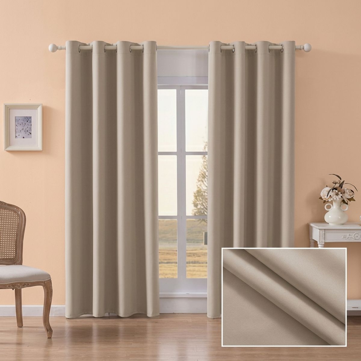 GENERICO - Set Cortinas Blackout 140x230cm 2 Paños 31