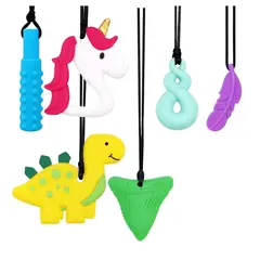 GENERICO - 6 Pcs Collar Sensorial Mordedor Autismo Deficit Atencional BELUG