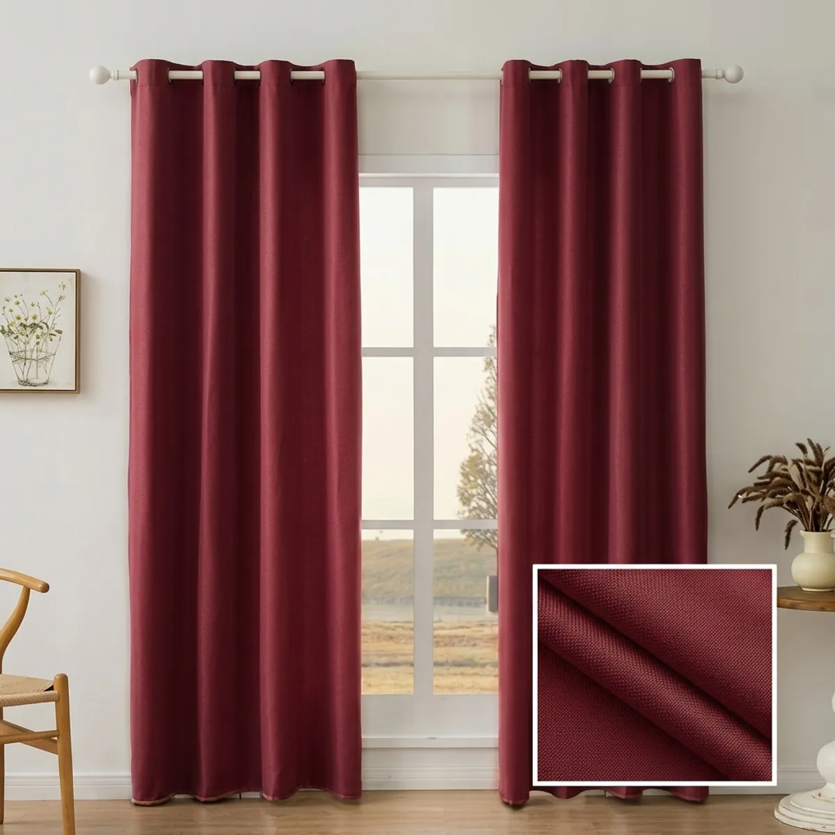 GENERICO - Set Cortinas Blackout 135x230cm 2 Paños 38