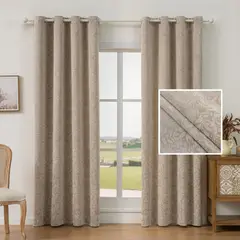 GENERICO - Set Cortinas Blackout con Diseño 135x230cm 2 Paños 37