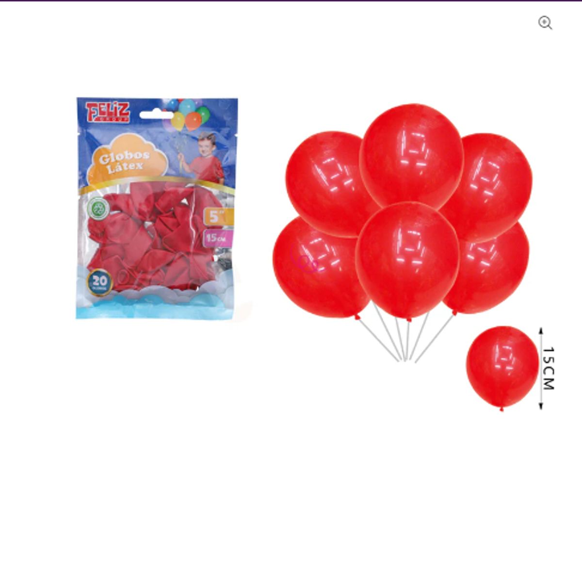 GENERICO - Globos Rojo Fuerte 15Cm 20 Unidades