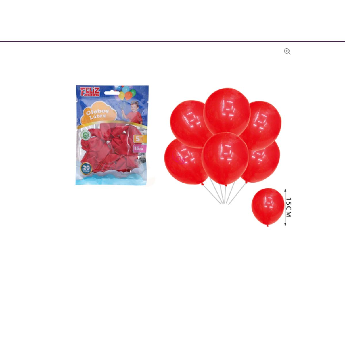 GENERICO - Globos Rojo Fuerte 15Cm 20 Unidades