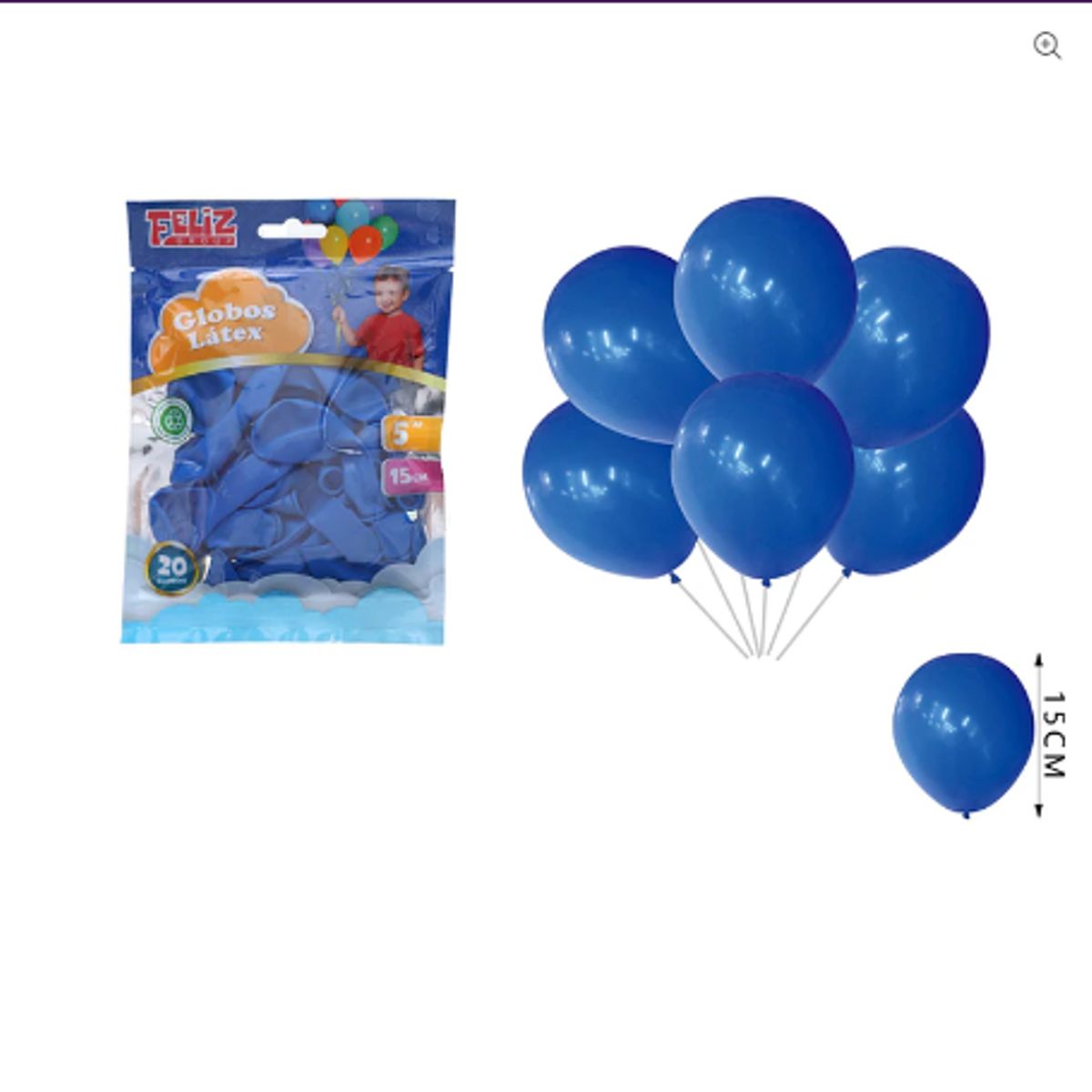 GENERICO - Globos Azul Oscuro 15Cm 20 Unidades