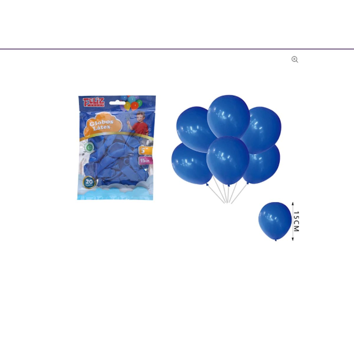 GENERICO - Globos Azul Oscuro 15Cm 20 Unidades