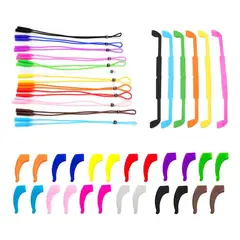 GENERICO - 30 Straps Sujetador Lentes Silicona Ajustable Gancho BELUG