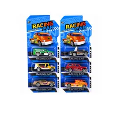 GENERICO - Pack 6 Autitos coleccionables Racing Car Rojo