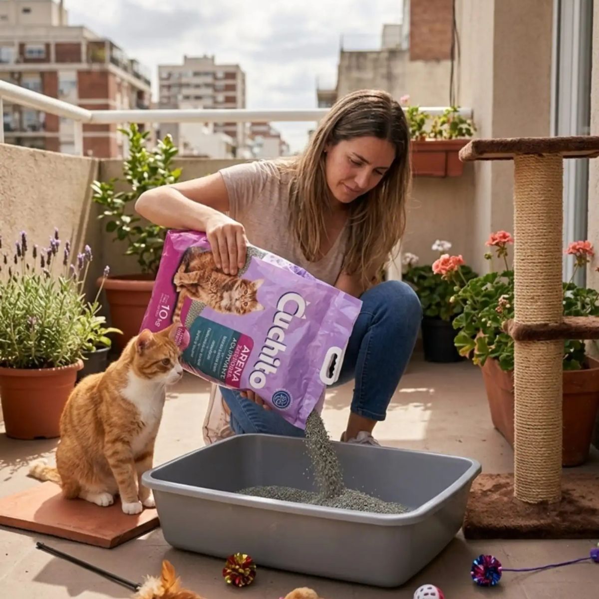 GENERICO - Arena Sanitaria Lavanda Gatos Alta Durabilidad 10kg