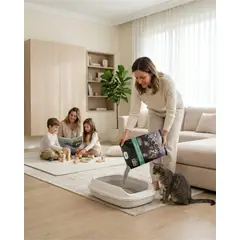 GENERICO - Arena Para Gatos Carbon Activo Lavanda 5L Ultra Absorción