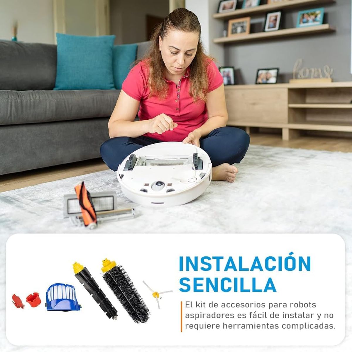 TSKY CHILE SHOPPING - Kit De 10 Repuestos Para Irobot Roomba, Compatible con Roomba Serie 600,Piezas para Aspiradoras