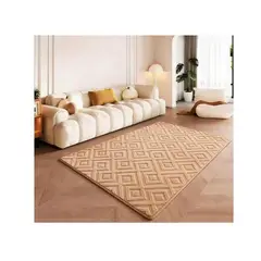 GENERICO - ALFOMBRA JACQUARD 160X200  RELIVE MODELO HARVER MODERNA ELAGANTE DECORATIVA