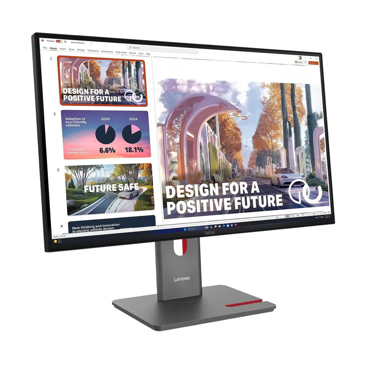 LENOVO - Lenovo ThinkVision P27QD-40 Monitor 27" QHD, IPS, 120Hz, 4ms, USB-C 140W, HDMI, DP, RJ45, Pivote