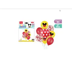 GENERICO - Globos Mickey Mouse 12 Unidades