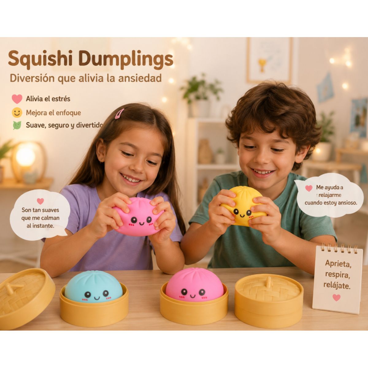 GENERICO - Juguete Antiestrés Squishy Forma De Dumpling Kawai
