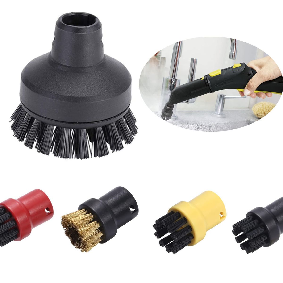 5 en 1 boquillas cepillo de limpieza a vapor para Kärcher SC1 SC2 SC3 SC4 SC5 SC7 CTK10, marca TSKY CHILE SHOPPING - Foto Principal