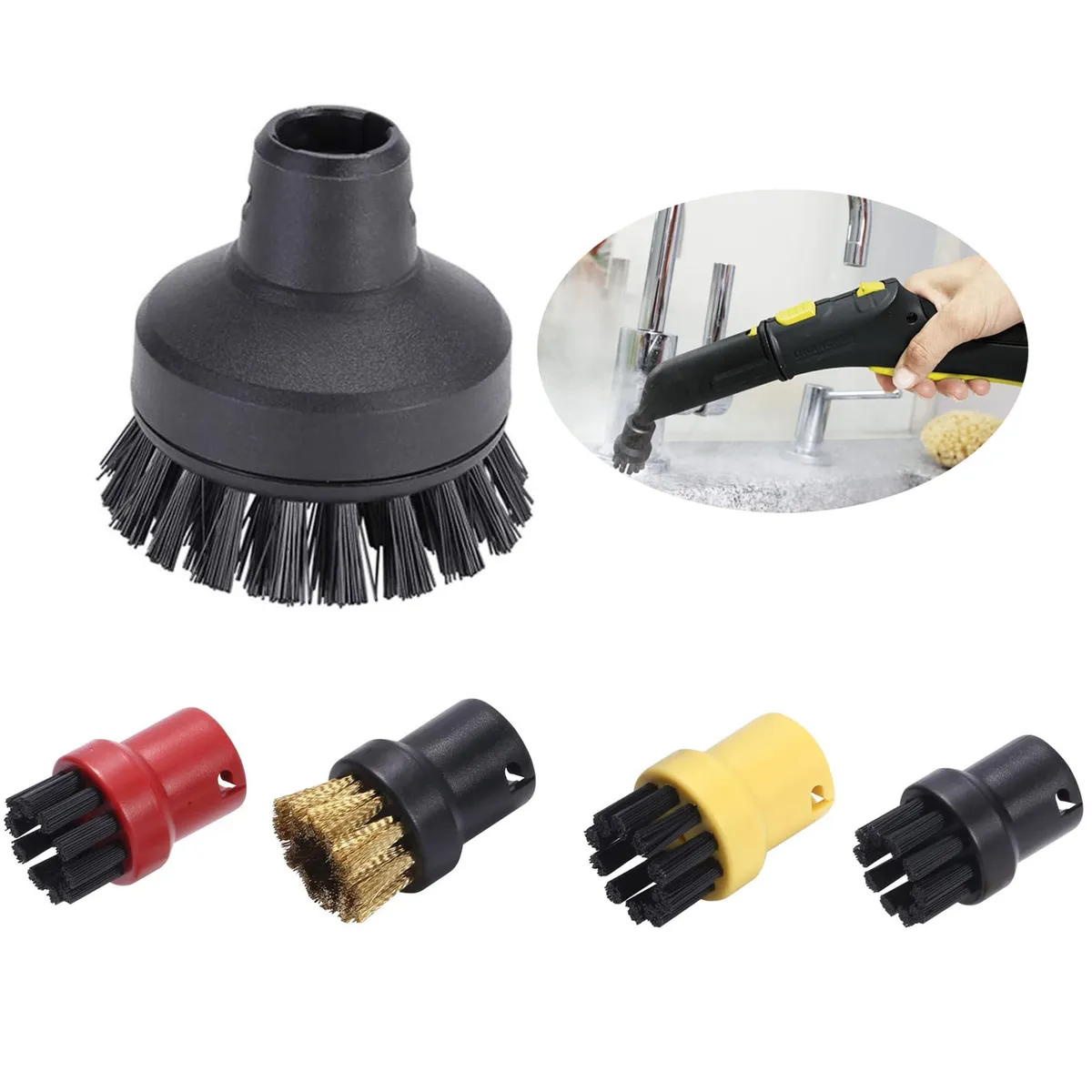 5 en 1 boquillas cepillo de limpieza a vapor para Kärcher SC1 SC2 SC3 SC4 SC5 SC7 CTK10, marca TSKY CHILE SHOPPING - Foto Principal