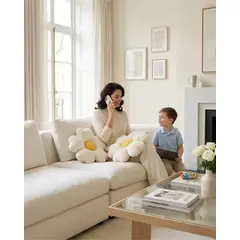 GENERICO - Cojín Decorativo Forma de Flor Suave para Hogar